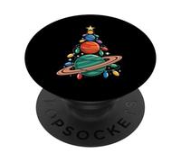Christmas Tree Solar System Planets Saturn PopSockets Adhesive PopGrip