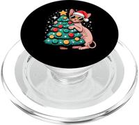Christmas Tree Sphynx Cat Sunglasses Canadian Hairless Cat PopSockets PopGrip for MagSafe