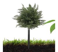 Christmas Tree Stake - Realistic Topiary 40x55cm Artificial Pine Branch | Reusable Decoration With Ground Stand | For Garden, Porch, Lawn, Pathway, Patio, Balcony, New Year, Party