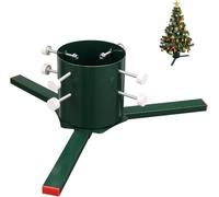 Christmas Tree Stand for Real Trees - Heavy Duty Metal Live Stand, Universal Adjustable Replacement Base Holder for Fresh 4-8ft Trees, Fits Trunk Diameter Up to 17 cm, Green
