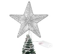 Christmas Tree Star Light - Battery Powered LED Star | with LED Lights for Christmas Tree Topper | for Festival Wedding Party Office New Year Holiday Bar Home