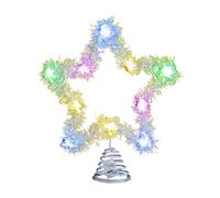 Christmas Tree Star | Luminous Star for Christmas Tree Topper | Reusable Decorations for Party and Home, Decoration for Country Home, Office, School