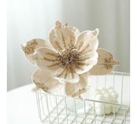 Christmas tree star ornaments, sparkling set of 5 pieces, made from fabric and plastic, perfect for seasonal tree decoration and various festive events (Rose gold)