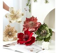 Christmas tree star ornaments, sparkling set of 5 pieces, made from fabric and plastic, perfect for seasonal tree decoration and various festive events (5pc)