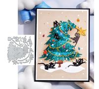Christmas Tree Star Snowflake Cat Metal Die Cuts,Spring Sunflower Frame Leaf Cutting Dies Cut Stencils for DIY Scrapbooking Album Decorative Embossing Paper Dies for Card Making