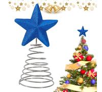 Christmas Tree Star Topper | Christmas Glitter Star Treetop,Delicate Holiday Decor Ornament with Shimmering Design for Indoor Party Home Malls