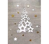 Christmas Tree Stars Star Tree Cutting Dies for Card Making，Cutting Dies Cut Stencils for DIY Scrapbooking Photo Album Decorative Embossing Paper Dies for Card Making Templated+Cute Brooch Pin