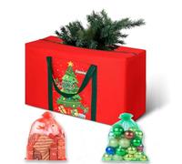 Christmas Tree Storage Bag 2-3FT 600d Oxford Fabric Small Christmas Tree Bag 3FT for Ornament Storage 85 X 45 X 25cm with 2 Christmas Decoration Storage Bag 30X40cm