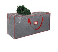 Christmas Tree Storage Bag 7ft Non-Tear Polyethylene Red Green | Reinforced Polypropylene handles enable easy transport wipe-clean for surface for effortless maintenance large