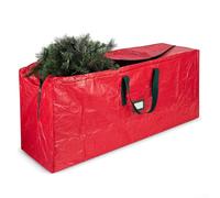 Christmas Tree Storage Bag 7ft Tear-Resistant Red Green for durable Handles | Woven Polyethylene easy-to-carry Polypropylene handles zippered opening wipe-clean for versatile storage 106x25x25cm