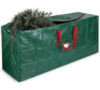 Christmas Tree Storage Bag 9 Foot Tree - Duty Waterproof Polyethylene Plastic, Strong, Durable Handles - Double Zipper & Labeling Card Slot (Green)