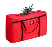 Christmas Tree Storage Bag, Fits Up 4 Ft Tall Artificial Trees-Heavy Duty Holiday Storage Box with Durable Reinforced Handles & Zipper & Pocket- 600D Oxford Tree Storage Container, Red