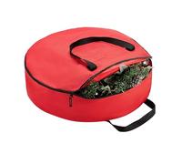 Christmas Tree Storage Bag, Round Durable Handbag with Handle for Moving and Organizing, Storage Containers for Decorations Paper Rolls, Ribbons, Balls, Bows, Moving Packing Bag (Red, 60 * 18cm)