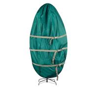 Christmas Tree Storage Bag - Upright Zippered Canvas Cover for 9-Foot Artificial Trees with Buckle Straps and Cinch by Tiny Tim Totes (Green)