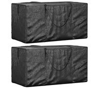 Christmas Tree Storage Bags 2-Pack, Black Polyethylene Heavy Duty Material, 150x75x75cm Water-Resistant for Artificial Trees, Outdoor Furniture Covers, Patio Cushions