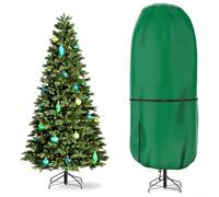 Christmas Tree Storage Cover Upright Style with Adjustable Cord Locks and Zipper, Suitable for 3 to 9 ft Artificial Trees, Protects Tree Without Disassembly (Light green 3FT)