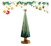 Christmas Tree Table Centerpiece - Elegant Miniature Christmas Tree with LED Lights | Festive Holiday Decor, Clip & Berry Accents, Perfect for Dining Table, Coat o