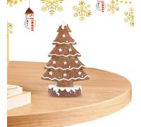 Christmas Tree Table Decoration - Small Gingerbread Figure | Gingerbread Tree Christmas Figures Table Decoration for Party Home Office Farmhouse Living Room Bedroom Kitchen Student Dorm School Kami