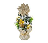 Christmas Tree, Tabletop Christmas Tree, 8.27 Inch Artificial Christmas Tree with Bow Ball Berries | Aesthetic Decoration 'Christmas Tree for the Desk of the So'