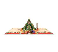 Christmas Tree Theme Popup Greeting Card Festival Gifts Postcard Handmade Surprise Card For Holidays Celebration Office Party Christmas Cards