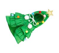 Christmas Tree Themed Pet Capes With Pompoms Transformation Holiday Accessories For Cats And Small Dogs Party Wear Holiday Pet Fashion