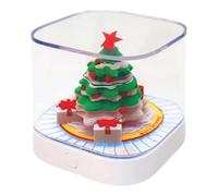 Christmas Tree Time Piece Calendar, 3D Calendar 2026 With Light Paper Carving Art Note Pad Tear-Away Memo Pad Post Notes Desktop Decoration For Home Office
