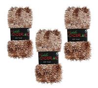 Christmas Tree Tinsel 3 packs of 50ft x 3cm GREAT VALUE - Rose Gold