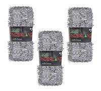 Christmas Tree Tinsel 3 packs of 50ft x 3cm GREAT VALUE - Silver