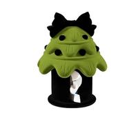 Christmas Tree Tissue Box, Tree House Tissue Holder, Creative Pull-Out Tissue Holder, Cute Bow Tissue Box, Christmas Limited Edition Gift(Green)