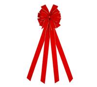 Christmas Tree Topper,30x13 Inches Large Toppers Bow with Streamer Wired Edge for Christmas Decoration (X3-Red, One Size)