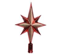 Christmas Tree Topper Amicasa 9029099 Luxury Red Star