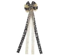 Christmas Tree Topper Bow, 130 x 30cm Large Tree Bow with Glitter Satin Mesh Ribbon, For Wedding Birthday Fest and Snowflake