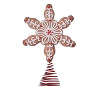 Christmas Tree Topper - Christmas Gingerbread Tree Topper | Festive Resin Snowflake Ornament for Indoor Living Room Family Gathering Celebration Holiday Party Seasonal Centerpiece Outdoor