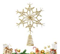 Christmas Tree Topper Decoration Snowflake Treetop Wrought Iron Holiday | Christmas Tree Decoration for Room Bar Office Home Party Fireplace Treetop Outdoor Indoor
