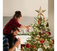 Christmas Tree Topper Decorations,LED Lighted Five-Pointed Star Topper - Holiday Home Decor for Shop Living Room Party Outdoor Birthday Bedroom Wedding Events Studio Yard