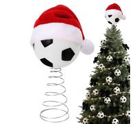 Christmas Tree Topper, Football Santa Hat Tree Decoration, Home Party Table Decoration, For Winter Holidays Outdoor Indoor Studio Children's Room Front Door Living Room