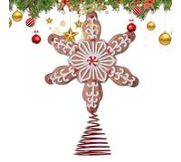 Christmas Tree Topper, Gingerbread Tree Decor, Resin Snowflake Ornament 15x5.5x23cm For Modern Art Professional Home Supplies Daily Repair Kit Modern House Accessory Unit Home Decor Interior Supply Ca