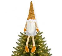 Christmas Tree Topper Gold Gonk Decorations Plush Gnome | Christmas Tree Decoration Gorgeous Plush Xmas Gonk With Dangly Legs For The Top Of Your Xmas Tree Plush Festive Gnome