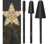 Christmas Tree Topper Holder, Universal Tree Topper Stabilizer Support Fits All Base Types for Halloween Christmas Tree Topper Stars Angel Finial Festival Treetop Decorations Ornaments, Black
