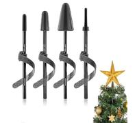 Christmas Tree Topper Holder, Universal Tree Topper Stabilizer Support Seasonal Treetop Ornaments Decorations Fits All Base Types for Halloween Christmas Tree Topper Black