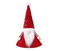 Christmas Tree Topper Large Tomte Gnome Santa Ornaments, 20.08'' Plush Gnome with High Hat and Legs for Xmas Tree Home Fireplace Table Ornaments Decorations (Red, 51cm)