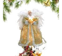 Christmas Tree Topper, LED Lighted Angel Decorations with Wings - Festive Christmas Tree Topper Decoration | For Party Office New Year Holiday Bar Home Office Garden Patio Outdoor Pool