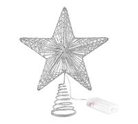 Christmas Tree Topper, Lighted Star Battery Powered, Holiday Decorations for Home, Bright LED Feature, Easy Install Decor, Festive Lighting Accessory, Stars Toppers for Decoration, 7.87x9.84 Inches