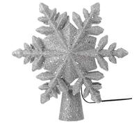 Christmas Tree Topper Lighted With 6 Projection Modes: Built-in 360° Led Rotating Projector Snowflake Tree Topper 3d Christmas Tree Decor Christmas Projector For Xmas Holiday Christmas Tree Decoration
