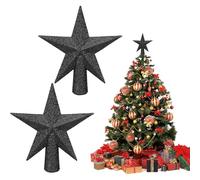 Christmas Tree Topper, Small Christmas Tree Decoration Treetop, Glitter Star Mini Christmas Tree Topper, for Christmas Tree Ornaments, DIY Crafts Holiday Decoration (C)