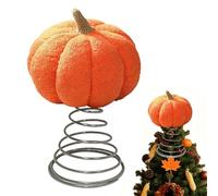Christmas Tree Topper | Spring Pumpkin Topper Halloween Tree Decorations - Fall Decor Party Supplies for Indoor Outdoor Harvest Autumn Bedroom Garden Table Office Shelf Desk Yard