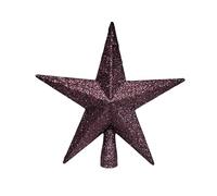 Christmas tree topper star - purple plum christmas tree decoration - 20cm glitter finish star tree topper - purple christmas tree topper.