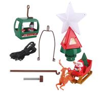 Christmas Tree Topper, USB Powered Rotating with Music Lights, Electric Santa Claus Elk Christmas Decoration, for Indoor, Outdoor, Office, Home, Party, Business, School, Garden, Yard, Patio, Children