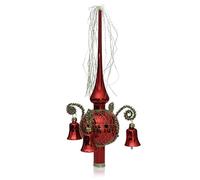 Christmas tree topper with red-gloss-coated bells by Lauschaer Glas