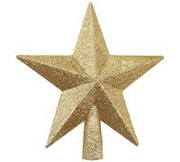 Christmas Tree Toppers, Star Tree Topper, Christmas Star Tree Topper, Glitter Golden Star Christmas Tree Topper Decoration Pvc Xmas Tree Top Ornament 20cm
